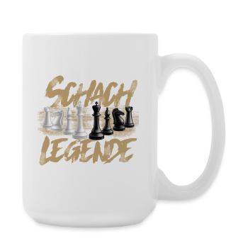 Schach Legende - Große Tasse 440 ml - Weiß - Rechts