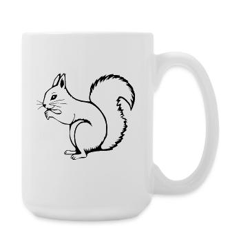 Écureuil - Grande tasse 440 ml - blanc - Droite