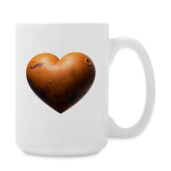 MARS-LIEBHABER – Frieden & Liebe - Große Tasse 440 ml - Weiß - Rechts