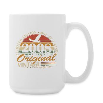 2008 Vintage Vintage Birthday Retro Gift - Large Mug 440 ml - white - Right