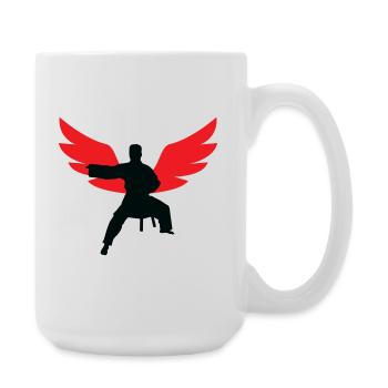 Aïkido - Art Martial - Aïkidoka - Grande tasse 440 ml - blanc - Droite