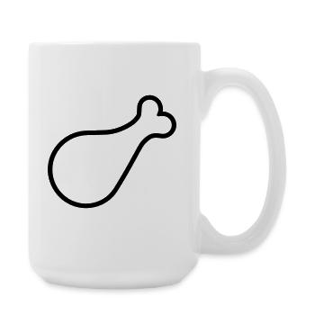 chicken thigh - Large Mug 440 ml - white - Right