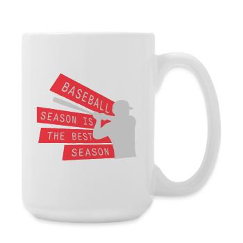 Baseball Season Is The Best Season Fan Game Sports - Large Mug 440 ml - white - Right