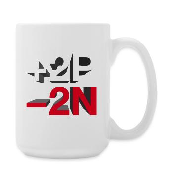 +2P -2N / +peace -hate - let's talk - Large Mug 440 ml - white - Right