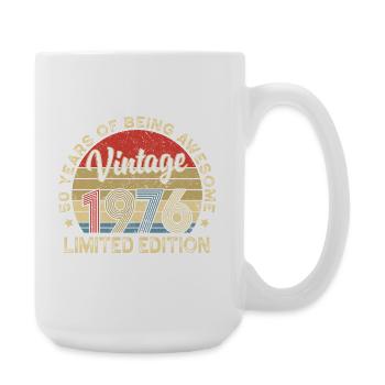 Vintage Jahrgang 1976 – 50 Jahre Jubiläum - Große Tasse 440 ml - Weiß - Rechts