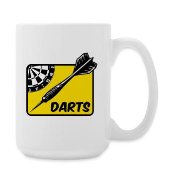 Dart,DartsDARTS - Große Tasse 440 ml - Weiß - Rechts