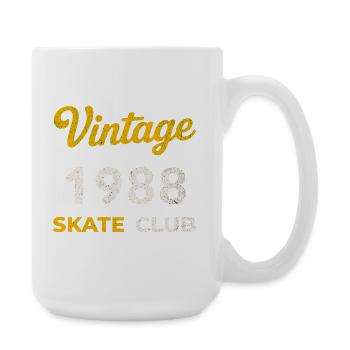 Vintage 1988 Skate Club Retro Birth Year Gift - Large Mug 440 ml - white - Right