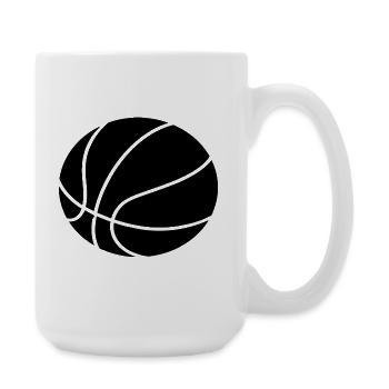 Minimal Basketball Sports Ball Design - Large Mug 440 ml - white - Right