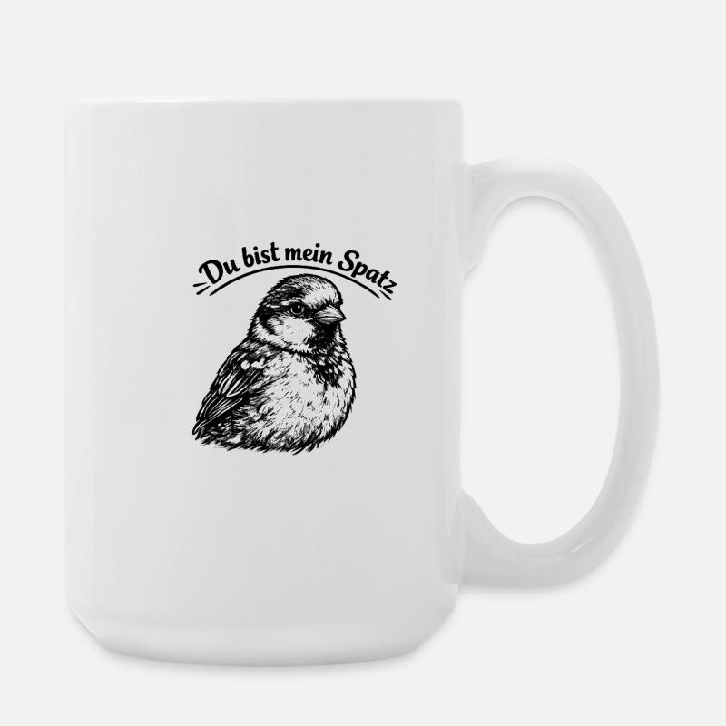 Du bist mein Spatz - Große Tasse 440 ml - Weiß
