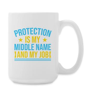 Insurance Agent Protection My Job Funny Insurance - Large Mug 440 ml - white - Right