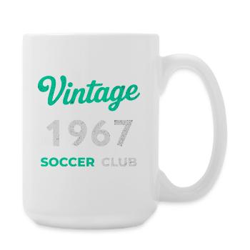 Vintage 1967 – Soccer Club Retro Birth Year - Large Mug 440 ml - white - Right