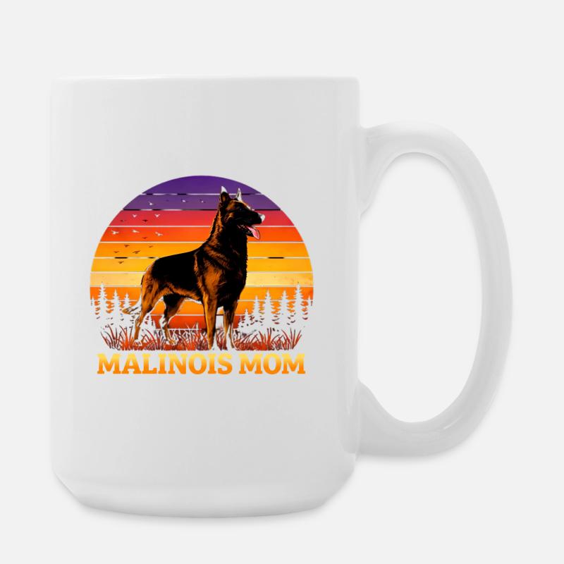 Malinois Mom - Große Tasse 440 ml - Weiß
