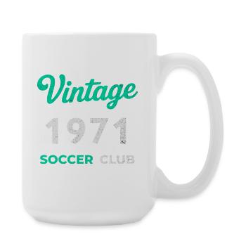 Vintage 1971 – Soccer Club Retro Birth Year - Large Mug 440 ml - white - Right