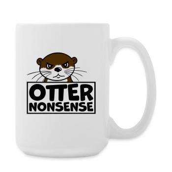 Otter Nonsense Lustig Wortspiel Otter Liebe Spruch - Große Tasse 440 ml - Weiß - Rechts