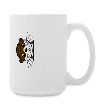 Otter Nonsense Lustig Wortspiel Otter Liebe Spruch - Große Tasse 440 ml - Weiß - Rechts