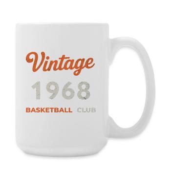 Vintage 1968 – Basketball Club Retro Birth Year - Large Mug 440 ml - white - Right