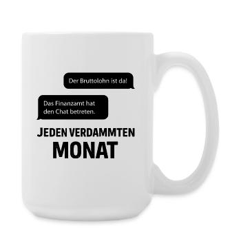 Tax office enters the chat - Large Mug 440 ml - white - Right