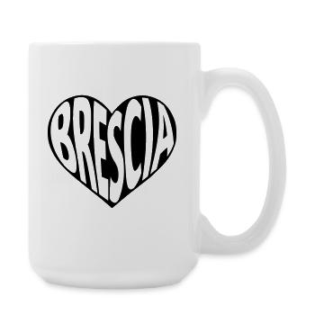 Brescia Herz Typografie - Große Tasse 440 ml - Weiß - Rechts