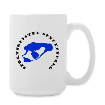Logo Sportsgeister Senftenberg with lake silhouette - Large Mug 440 ml - white - Right