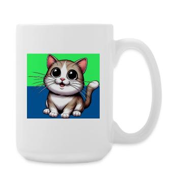 cat - Large Mug 440 ml - white - Right