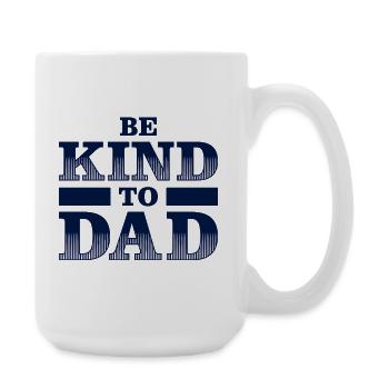 Sei nett zu Papa Hemd – Geschenkidee - Große Tasse 440 ml - Weiß - Rechts