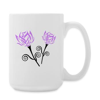 roses - Große Tasse 440 ml - Weiß - Rechts