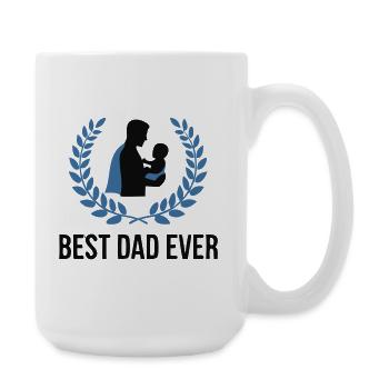 Stolzer Best Dad Ever Papa - Große Tasse 440 ml - Weiß - Rechts