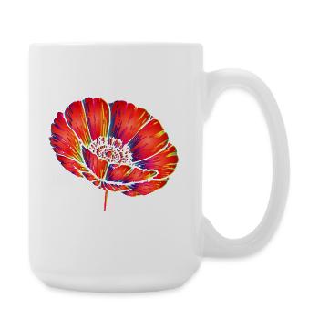Pop Art néon Pop Art Décor Fleur Couleur - Grande tasse 440 ml - blanc - Droite
