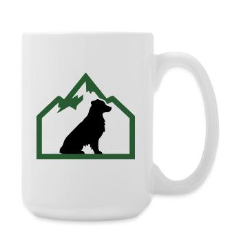 Dog Mountains Outdoor Crest - Large Mug 440 ml - white - Right