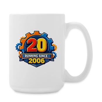 20 Jahre Running Seit 2006 Gear - Große Tasse 440 ml - Weiß - Rechts