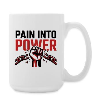Pain Became Strength - Resilience Tshirt - Large Mug 440 ml - white - Right