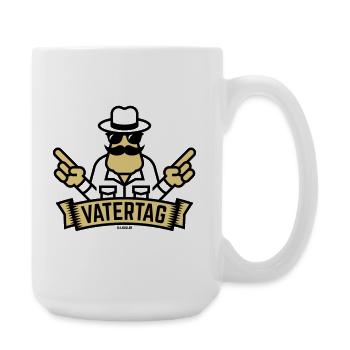Vatertag Handzeichen (Männertag / Herrentag / 2C) - Große Tasse 440 ml - Weiß - Rechts