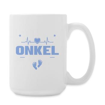Ich werde Onkel 2027 - Baby Ankündigung Geschenk - Große Tasse 440 ml - Weiß - Rechts