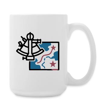 Sextant Navigation Karte Vektor - Große Tasse 440 ml - Weiß - Rechts