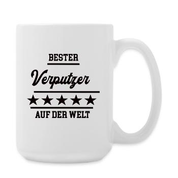 Verputzer Bester Handwerker Verputzerei - Große Tasse 440 ml - Weiß - Rechts