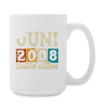 Vintage Limited Edition June 2008 Geburtstag - Große Tasse 440 ml - Weiß - Rechts
