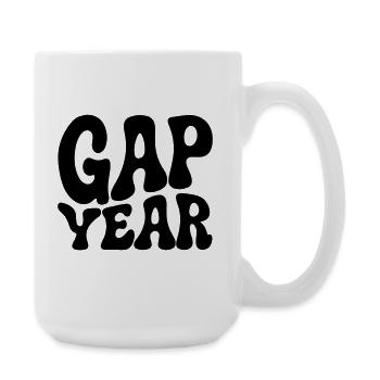 Gap year seventies wavy lettering - Large Mug 440 ml - white - Right