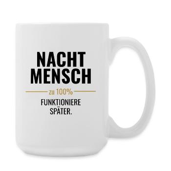 Zu 100% Ich – Ehrliches Statement - Große Tasse 440 ml - Weiß - Rechts
