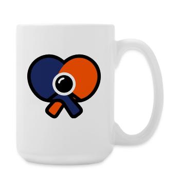 Table Tennis Rackets Heart Table Tennis Love - Large Mug 440 ml - white - Right