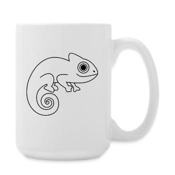 caméléon - Grande tasse 440 ml - blanc - Droite