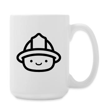 Feuerwehrmann - Große Tasse 440 ml - Weiß - Rechts