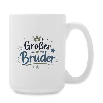 Großer Bruder Stolz Krone Liebe - Große Tasse 440 ml - Weiß - Rechts