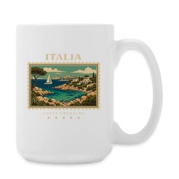 Italien Vintage Reisemarke - Große Tasse 440 ml - Weiß - Rechts
