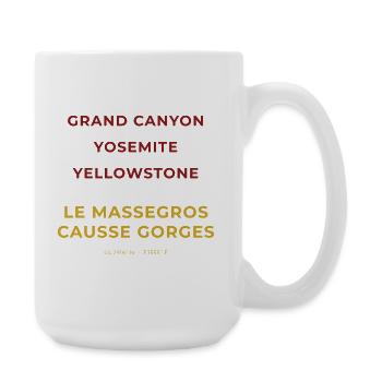 Le Massegros Causse Gorges Lozère - Grand Canyon - Grande tasse 440 ml - blanc - Droite