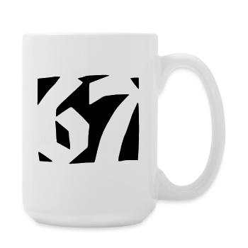 67 Minimal Streetwear Trend Design - Large Mug 440 ml - white - Right