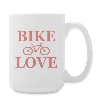 Bike Bike Love Saying - Large Mug 440 ml - white - Right