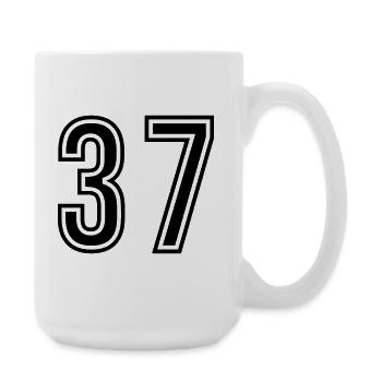 Symbole numérique 37 - Grande tasse 440 ml - blanc - Droite