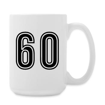 60 Number Symbol - Large Mug 440 ml - white - Right