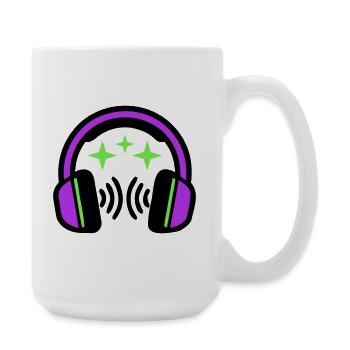 Icône Stars du casque - Grande tasse 440 ml - blanc - Droite
