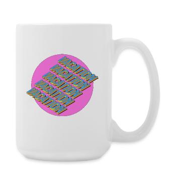 Vacation – 3D Retro Schriftzug - Große Tasse 440 ml - Weiß - Rechts